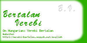 bertalan verebi business card